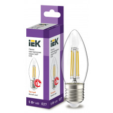 Лампа свеча IEK LED C35 5Вт 230В 3000К E27