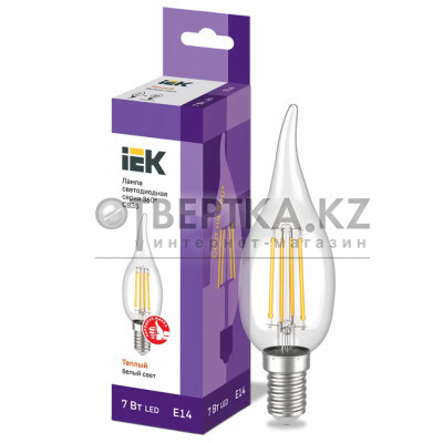Лампа светодиодная IEK LED CВ35 7Вт 230В 3000К E14 LLF-CB35-7-230-30-E14-CL