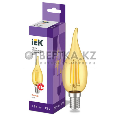 Лампа светодиодная IEK LED CВ35 7Вт 230В 2700К E14 LLF-CB35-7-230-30-E14-CLG