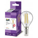 Лампа шар IEK LED G45 7Вт 230В 3000К E14 LLF-G45-7-230-30-E14-CL