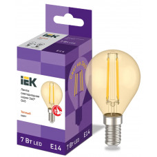 Лампа шар IEK LED G45 7Вт 230В 2700К E14 в Кокшетау