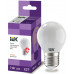 Лампа шар IEK LED G45 7Вт 230В 3000К E27 LLF-G45-7-230-30-E27-FR
