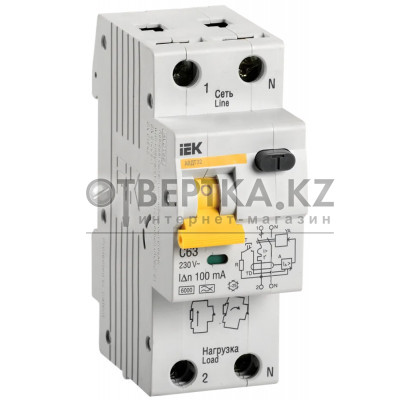 Автоматический выключатель IEK АВДТ 32 C63 100мА MAD22-5-063-C-100