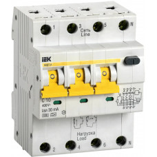Автоматический выключатель IEK АВДТ 34 C10 30мА в Таразе