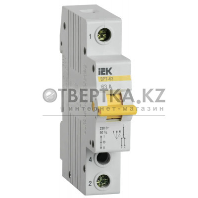 Выключатель-разъединитель трехпозиционный IEK ВРТ-63 1P 63А MPR10-1-063