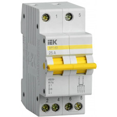 Выключатель-разъединитель трехпозиционный IEK ВРТ-63 2P 25А в Костанае