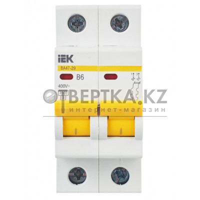 Автоматический выключатель IEK ВА47-29 2P B MVA20-2-006-B