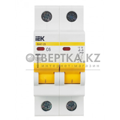 Автоматический выключатель IEK ВА47-29 2P C MVA20-2-006-C