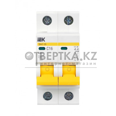Автоматический выключатель IEK ВА47-29 2P C MVA20-2-016-C