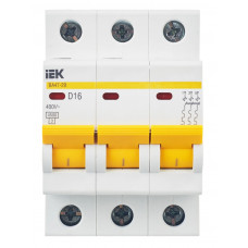 Автоматический выключатель IEK ВА47-29 3P D MVA20-3-016-D в Актобе