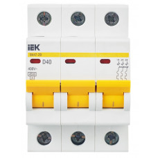 Автоматический выключатель IEK ВА47-29 3P D MVA20-3-040-D в Актобе