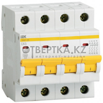 Автоматический выключатель IEK ВА47-29М 4P 50A 4,5кА MVA21-4-050-C