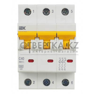 Автоматический выключатель IEK ВА47-60M 3P C MVA31-3-040-C