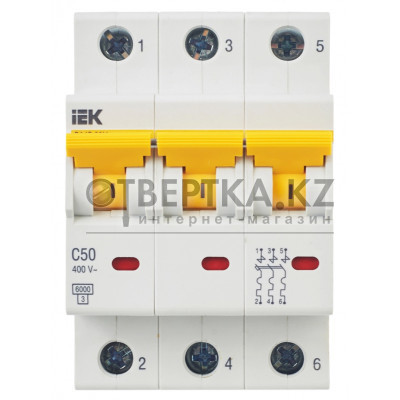 Автоматический выключатель IEK ВА47-60M 3P C MVA31-3-050-C