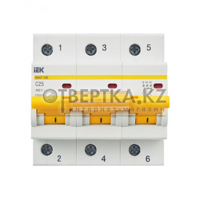 Автоматический выключатель IEK ВА47-100 3P C MVA40-3-025-C