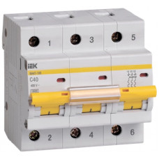 Автоматический выключатель IEK ВА47-100 3P C MVA40-3-040-C в Актау