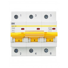 Автоматический выключатель IEK ВА47-100 3P D MVA40-3-040-D в Кокшетау