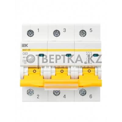 Автоматический выключатель IEK ВА47-100 3P C MVA40-3-063-C