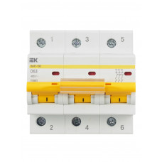 Автоматический выключатель IEK ВА47-100 3P D MVA40-3-063-D в Актобе