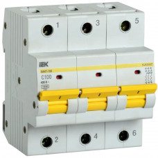 Автоматический выключатель IEK ВА47-150 3P C 100А 15кА в Шымкенте
