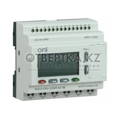 Логическое реле ONI PLR-S. CPU1206(R) 220В AC PLR-S-CPU-1206R-AC-BE