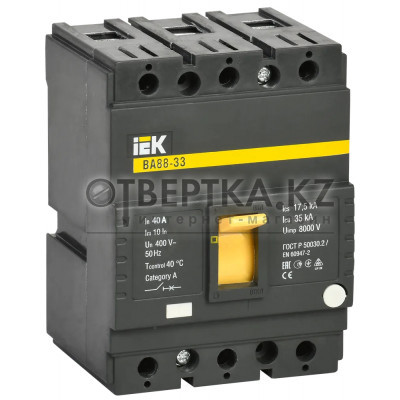 Автоматический выключатель IEK ВА88-33 3Р 40А 35кА SVA20-3-0040