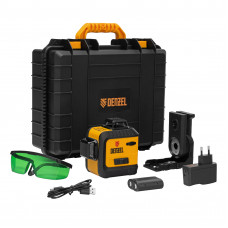 Лазерный уровень мультипризменный Denzel LXI 360-3 Green 35079