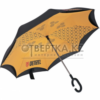 Зонт-трость обратного сложения, эргономичная рукоятка с покрытием Soft ToucH. DENZEL 69706