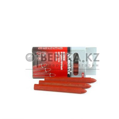 Мелки разметочные восковые красные, 120мм, коробка 6шт. MATRIX 84818