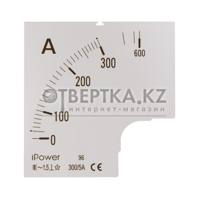 Шкала для амперметра iPower 300/5 300/5 96*96 (scale)