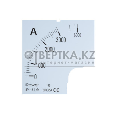 Шкала для амперметра iPower 3000/5 3000/5 96*96 (scale)