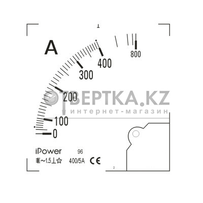 Шкала для амперметра iPower 400/5 400/5 96*96 (scale)