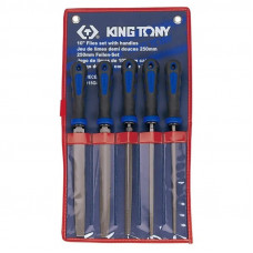 Набор напильников KING TONY 250 мм двухкомпонентные рукоятки 5шт 1015GQ