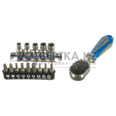 Набор бит и головок с трещоткой KING TONY 15шт. 2515MR