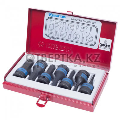 Набор ударных глубоких торцевых насадок KING TONY 1/2