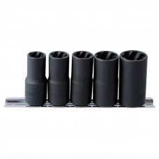 Набор торцевых головок для поврежденных гаек и болтов KING TONY 12-19мм 5шт. 9TD035MR