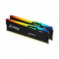 Комплект модулей памяти Kingston FURY Beast RGB KF556C40BBAK2-32 DDR5 32GB (Kit 2x16GB) 5600MHz в Уральске