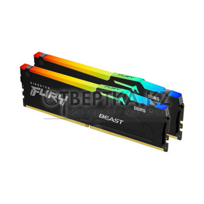 Комплект модулей памяти Kingston FURY Beast RGB KF556C40BBAK2-32 DDR5 32GB (Kit 2x16GB) 5600MHz