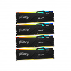 Комплект модулей памяти Kingston FURY Beast RGB XMP KF556C40BBAK4-128 DDR5 128GB (Kit 4x32GB) 5600MH в Таразе