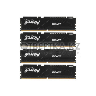 Комплект модулей памяти Kingston FURY Beast KF556C40BBK4-128 DDR5 128GB (Kit 4x32GB) 5600MHz