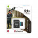 Карта памяти Kingston SDCG3/64GB A2 U3 V30 64GB + адаптер