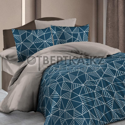 Комплект постельного белья «Декор» полутораспальный бязь цвет синий 82493779