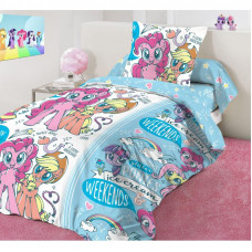 Комплект постельного белья «Pony ice» полутораспальный бязь разноцветный в Актау