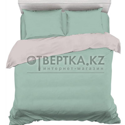 Комплект постельного белья, двуспальный, сатин, цвет фисташковый 82808991