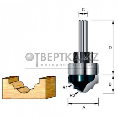 Погружная фреза с хвостовым подшипником Makita D-11178 купить в Алматы ...