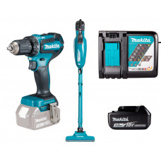 Аккумуляторная дрель-шуруповёрт и пылесос с комплектом питания Makita DDF485Z-DCL284FZ-191A25-2 Аккумуляторная дрель-шуруповёрт и пылесос с комплектом питания Makita DDF485Z-DCL284FZ-191A25-2