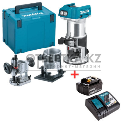 Электрофрезер Makita DRT50ZJX2+191A25-2 (BL1830B+DC18RC) DRT50ZJX2 (набор)