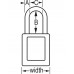 Диэлектрический замок навесной ZENEX MASTER LOCK 406RED Grainger 1TDC9