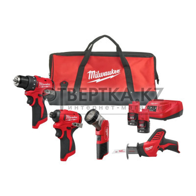 Набор инструментов Milwaukee M12 BLPP4A-202B M12 4-PC COMBO KIT IN2 (4933499693)
