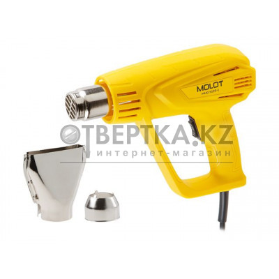 Термовоздуходувка MOLOT MHG 5120-1 в кор. + набор сопл 2000 Вт, 2 скор., 350-550 °С